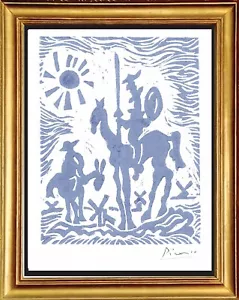 Pablo Picasso Hand Signed Ltd Edition "Don Quixote & Windmills" w/COA (unframed) - Picture 1 of 2