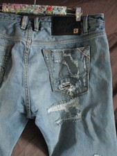 Cult of Individuality Rebel Straight selvedge distressed destroyed jeans 40 34