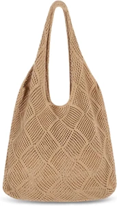 Bolso de Mano de Malla de Crochet - Elegante Bolso Hobo de Playa y Vacaciones para Mujer - Imagen 1 de 7
