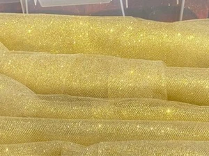Gold glitter tulle table runners - Lot of 13 (9-foot long) Great for Weddings - Picture 1 of 6