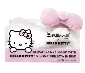 The Creme Shop x Hello Kitty Limited Edition Pink Plush Spa Headband White - Picture 1 of 5