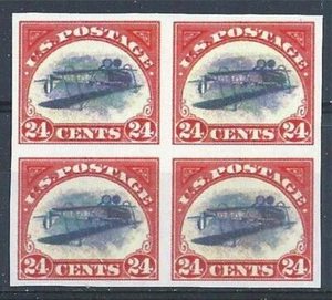 US Sc# C3a Airmail Inverted plane Jenny REPLICA COPY block 4 MNH - Picture 1 of 1