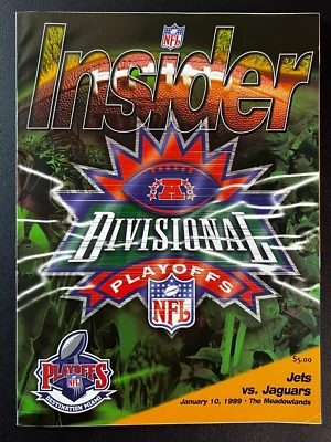 Jan. 1999 NFL Insider Jets Vs. Jaguars Game Program AFC Divisional Playoffs VTG! - Image 1 of 2