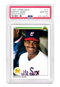 Sammy Sosa 1990 Upper Deck Baseball #17 RC Rookie Card PSA 10 GEM MINT New Label - Picture 1 of 2