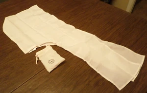 VINTAGE TOTES White Nylon Rain Hood w Bag 1960's Original Preowned VG - Picture 1 of 9