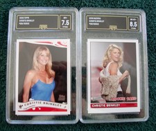 LOT of 2 CHRISTIE BRINKLEY  GRADED CARDS * 2005 BAZOOKA #218 & 2005 TOPPS #254