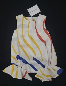 WOLF & RITA Baby Girl  Romper 12-18  Month 'The Hibiscus Romper' New with Tags - Imagen 1 de 9