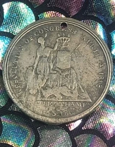 First Series 1836 Campaign Token Coin WH Harrison President Whig German Silver - Picture 1 of 6