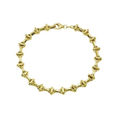 18K Gelbgold Armband für Damen und Herren - handgefertigt - Italienisches Design - Bild 1 von 4