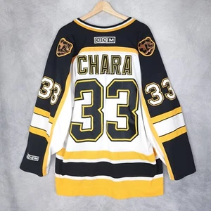 Zdeno Chara Boston Bruins Jersey Mens Large White Stitched 1995-2006 CCM NHL - Picture 1 of 24