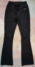 Reebok Easytone Black Boot Cut Gym Running Workout Leggings Bottoms Size XS 4 6
