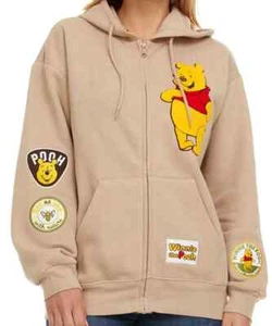 Disney Winnie the Pooh Women's Full Zip Brushed Fleece Hoodie - Sizes S-XXL, NWT - Picture 1 of 9