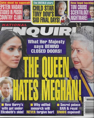 National Enquirer Magazine Queen Elizabeth Meghan Markle Tom Cruise Tony Dow Foto 1 de 4