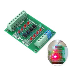 24V to 5V 4 Channel PLC Signal Converter Level Voltage Board 4Bit Optocoupler