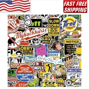 160 Stück Hard Hat Aufkleber für Erwachsene (lustige Geschenke) Sticker Pack für Werkzeugkiste - Bild 1 von 7