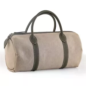 Original Hermes Polochon Tasche 30 cm - Canvas Natur/ Leder Neu - Bild 1 von 8