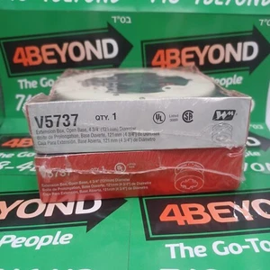 LOT OF 2 Legrand Wiremold Extension Box V5737 Open Base 4 3/4” Diameter Ivory - Picture 1 of 6