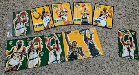 RARE 2001 NBA Basketball Seattle SuperSonics Magnets & Trading Cards Gary Payton Cover