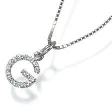 GUCCI necklace diamond G logo K18WG #079
