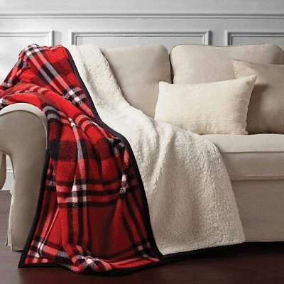 Member's Mark, 60"x72" Oversized Cozy Reversible Sherpa  Throw (Choose Pattern) - Image 1 of 4