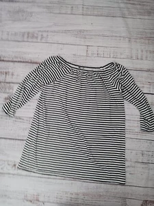 J Jill Wearever Collection Blouse Women's Small Tall Off The Shoulder Striped - Picture 1 of 6