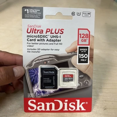 Tarjeta SanDisk 128 GB Ultra PLUS microSDXC UHS-I con adaptador 150 MB/s envío gratuito Foto 1 de 3