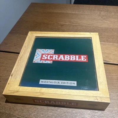Scrabble Nostalgia Edition Game in Wooden Box Complete  - Image 1 of 4