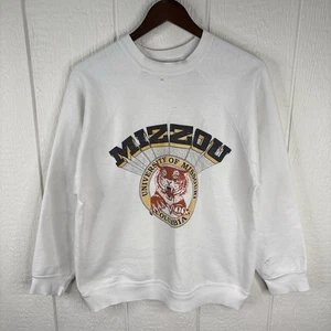 Vintage 60’s/70’s White Flock Style University Of Missouri “Mizzou” Size Large - Picture 1 of 14
