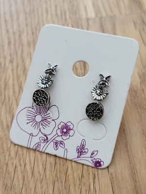 Ohrringe 3er Set silberne Blumen von Accessorize - Modeschmuck - Bild 1 von 4