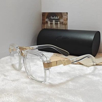 Gafas Cazal Mujeres Hombres Gafas Lujo Marco Transparente y Dorado + Estuche Foto 1 de 4