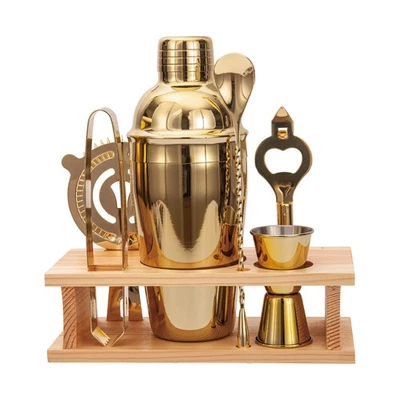 Cocktail Shaker Set Stainless Steel Bartending Kit 18.6oz Cocktail Bar Set Co... - Image 1 of 4