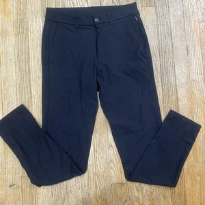 Lululemon Men Black Preppy Commission Warpstreme Classic Golf Chino Pants 28X30 - Picture 1 of 5