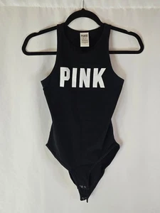 PINK Victoria’s Secret Black/White Tank Bodysuit Size XS TP - Picture 1 of 3