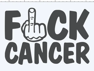 F Cancer F*ck Decal Sticker For Ford Chevy Dodge JDM Honda Mazda Truck Car SUV - Picture 1 of 5