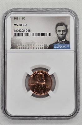2021 P Lincoln SHIELD Cent 1c NGC MS 68 RD - Image 1 of 2