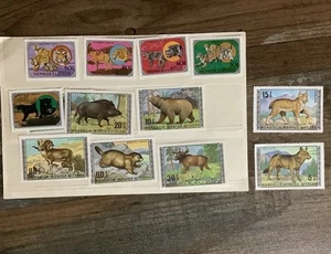 Mongolian Stamps 1970’s Wildlife,Wolf,Bear,Lynx,Moose Unused - Picture 1 of 1