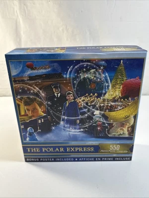 Rompecabezas Polar Express 550 piezas 24" x 18" piezas de póster extra 2022 nuevo Foto 1 de 4