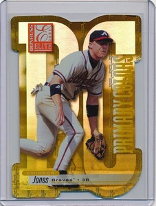 CHIPPER JONES 2001 Donruss Elite Primary Colors Yellow Die-Cut #PC-4 HOF /75 - Bild 1 von 2