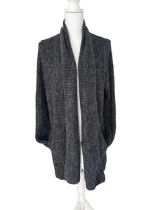 Cardigan donna Barefoot Dreams grande grigio cozychic leggero Montecito linea lunga - Foto 1 di 13
