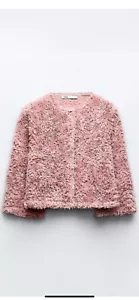 100% Authentic ZARA Pink Beaded Jacket $89.90+Tax Size: L - Picture 1 of 4