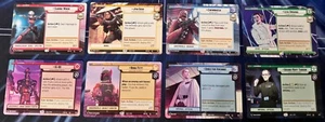 Star Wars Unlimited Spark of Rebellion Set of 8 Common HYPERSPACE Leader Cards - Picture 1 of 2
