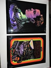 *FRAMED* Stranger Things PopUp Fuzzy Black light Posters WITH 2 Black lights NEW
