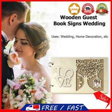 Wedding Guest Book Wooden Heart Hollow Engagement Guestbook Name Sign Board
