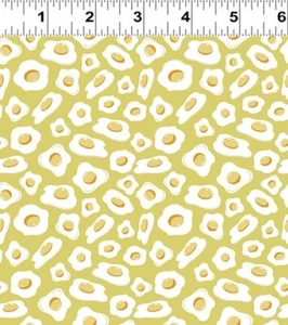 Cluck Cluck Bloom For Clothworks - Citron Eggs #Y3793-126 - Picture 1 of 1