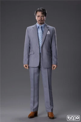 TOPO TP010 1/6 Hombre Tony Hombre Gris Traje Conjunto Ropa Ajuste 12"" Figura Cuerpo Juguetes Foto 1 de 4