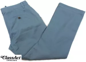 Penguin Pants Mens Blue Cotton Flat Fronts Tag Sz 32X34 ( 32"X28") - Picture 1 of 9