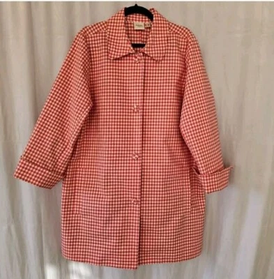 Rafaella Weekend Sport Pink Check Blazer Jacket 1X - Image 1 of 4