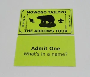 MOWOGO OA LODGE 243 - DOS: 2025 SECCIÓN E6 CÓNCLAVE MOWOGO TALLYPO ENTRADAS - Imagen 1 de 3