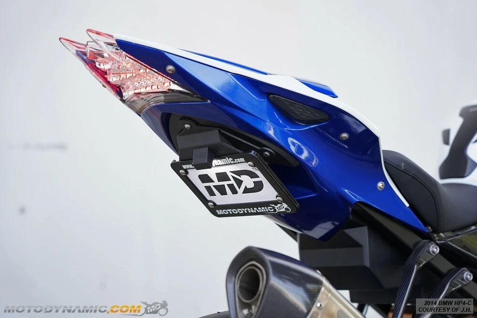 Kit eliminador Fender cauda arrumada perfil baixo dobrado para 2010-2014 BMW S1000RR HP4 - Imagem 1 de 4