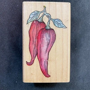 Small Chilis Rubber Stampby Rubber Stampede 2x3 in very clean - Foto 1 di 5